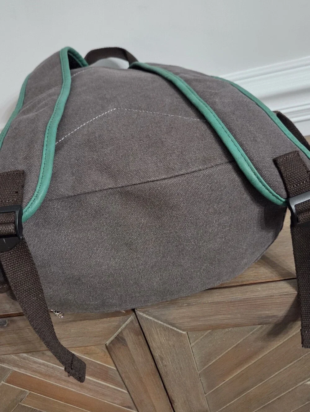 Backpack Demon Slayer Kamado Tanjirou Canvas School Cosplay  Brown 15Hx12Lx5D
